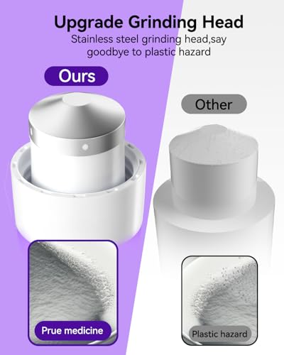 Image of 3-in-1 Pill Crusher & Cutter for Fine Powder, Portable - Purple