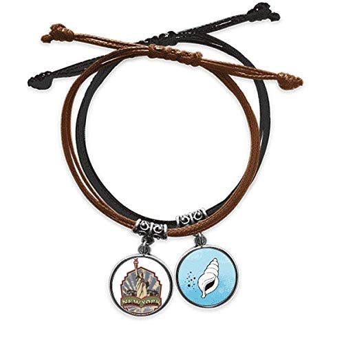 Pulsera de cuerda Nueva York de cuero el regalo ideal para viajeros y amantes del arte