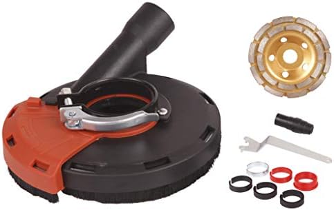 Dastool Expert Surface Grinding Dust Shroud for Angle Grinder, Universal 5-Inch + Diamond grinding cup wheel Dt1701-125D