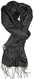 VERONZ Super Soft Luxurious Classic Cashmere Feel Winter Scarf With Gift Box (Black Gray Herringbone Gift 1)