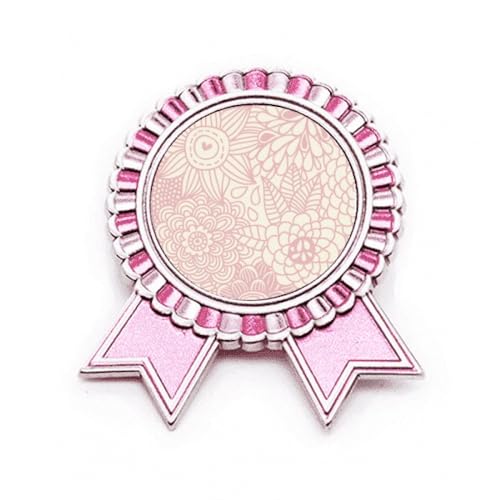 Broche tournesol rose métal pour remplacer les badges tristes de prix