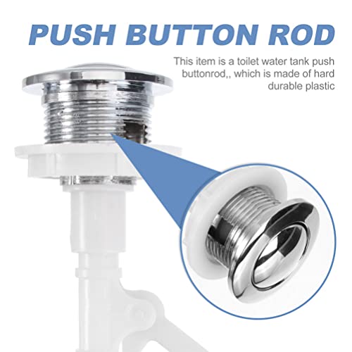 Doitool 2Pcs Single Flush Valve Replacement Button, Single Push Flushing Toilet Buttons Adjustable Toilet Water Tank Button Replacement Part (Round Shape) #TOP5