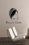 Beauty Salon Logo Vinyl Wall Decal Sticker Beautiful Woman Face Art Decorations Parlor Shop Window Mirror Make Up Studio Decor beauty1