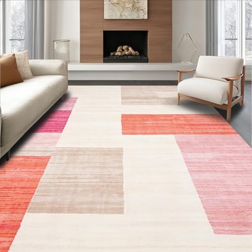 ODIKA Flatwoven High Traffic Area Rug 2x3, Chic Minimalist White