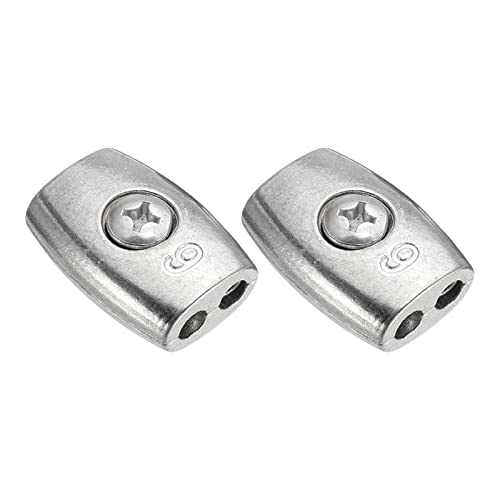 MERIGLARE 2 Peças de Braçadeiras de Cabo de aço Universal Fácil de Usar Equipamento Durável de aço I