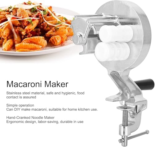 Ręczna maszynka do makaronu z łatwymi do czyszczenia wałkami do domowego spaghetti, fettucine i gnocchi