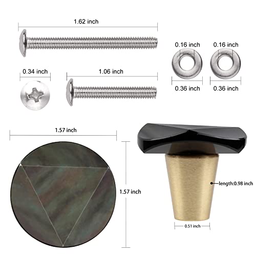 Boutons de tiroir ronds en obsidienne colorée rockcloud pour meuble et commode x4 - 3