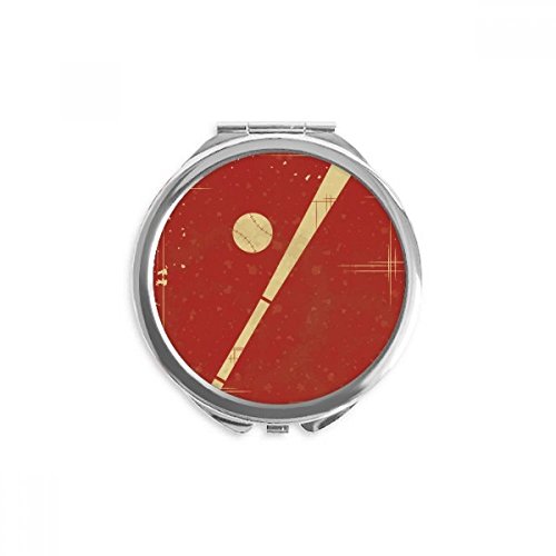 Miroir compact baseball rouge pour en finir avec les miroirs de sac lourds et cassants