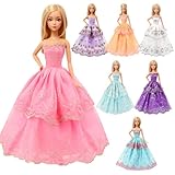 Miunana 5 Pcs Moda Premium Fatto a Mano Morbido Matrimonio Abiti Vestiti Per La Festa Per 11.5 Pollici / 28 - 30 CM Bambola Per Regalo