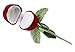 Juvale 2-Piece Rose Ring Box Set - Satin Rose Jewelry Gift Boxes for Anniversaries, Weddings, Birthdays