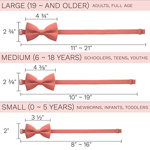 Image of Bow Tie House Mens Bowties Pre-tied Shape Clip on Bowtie Solid Men Formal Wear for kids, baby boys, toddler any age bow ties