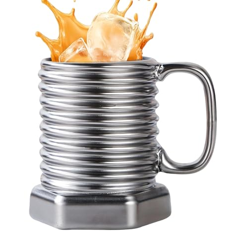 Contenedor para leche y bebidas de 380 ml | Tazas de cerámica para chocolate caliente | Para bebidas, chocolate, vino, zumo, cerveza, casa, café, regalo de Navidad o cumpleaños