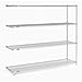 Nexel 5 Tier Silver Epoxy Wire Shelving Add-On Unit, 60" W x 24" D x 63" H