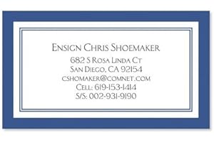 Crisp and Classy Luxe Navy Calling Cards