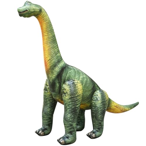 Jet Creations Inflatable Brachiosaurus Dinosaur Toy, Green Prehistoric Animal, Garden Decor, Photo Prop, Jurassic Theme Decoration, 36” Tall/49” Long, 1pc