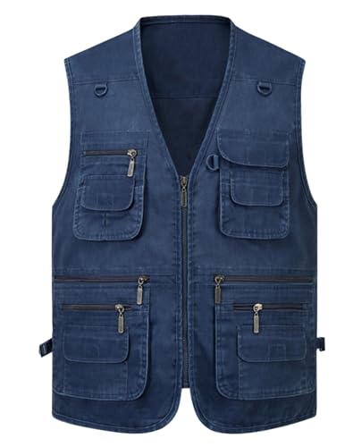 Men's Lightweight Utility Fishing Vest V Neck Safari Photographer Vests