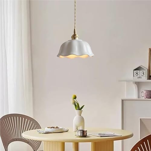 Lámpara de techo de cerámica blanca E27 con forma de flor para dormitorio 3