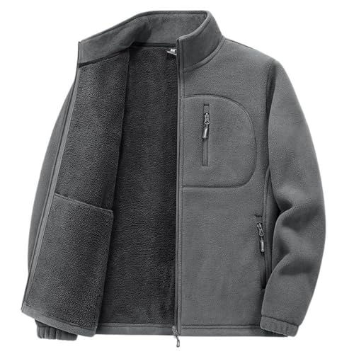 Veste outdoor homme contre le froid doublée polaire veste zippée hiver