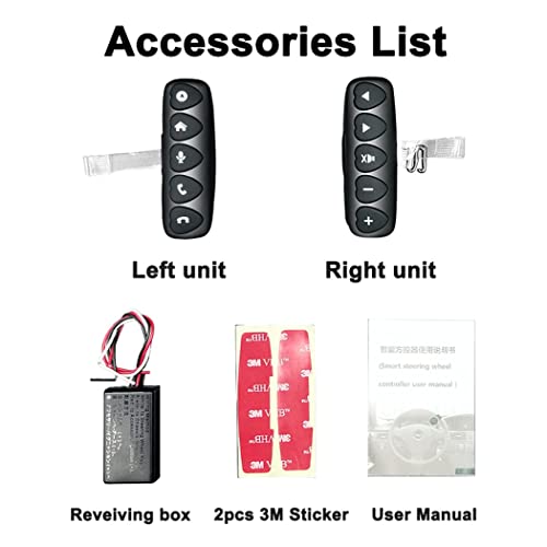 Universal Wireless Car Steering Wheel Control Remote Button Support Bluetooth Control Suitable For Android Wince Connected To Gps Navigation Multimedia Player Control Radio Dvd Music With Light #TOP5