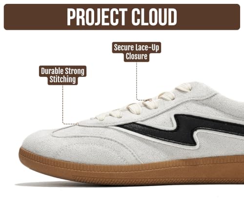 Image of Project Cloud Non-Slip Fashion Sneakers for Women, Lace-Up Shoes