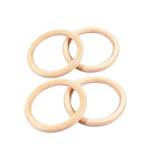 Finance Plan Workouts at Home,28/32mm Indoor Wooden Exercise Fitness Gymnastic Rings Sports Training Tool