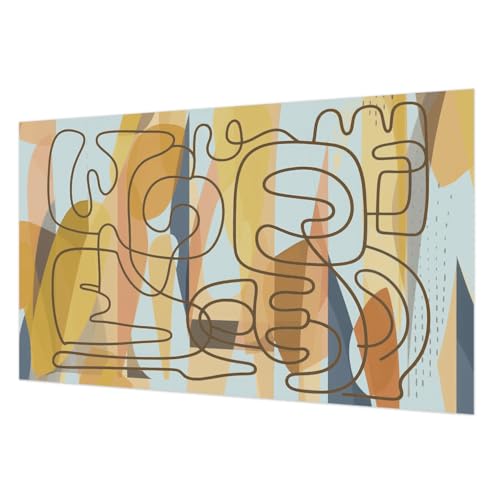 Papier peint intissé pour chambre à coucher déco formes abstraites - 2