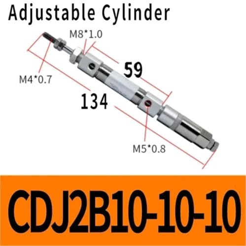 Vérin pneumatique CDJ2B10 acier inoxydable premium magnétique miniature