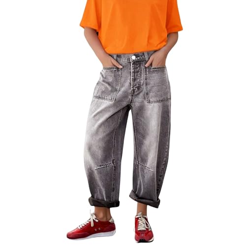 Pantalon décontracté fin inconfort taille haute stretch denim Wlex