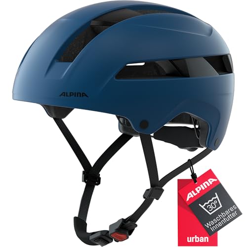 Alpina SOHO - Extrem Robuster, Leichter & Individuell Anpassbarer Urban Fahrradhelm Für Erwachsene, Navy matt, 55-59 cm