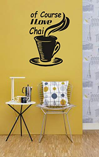 Ruby D�cor Cup of Tea Wall Sticker for Living Room, Drawing Room, Hall Size 61X46cm-image-6