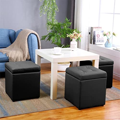 Dbhcxd Multifunction Ottoman Chair Stool Upholstered Footstool Velvet Square Pouffe Chair Storage With Removable Cover (Color : Onecolor, Size : 40 * 40 * 40Cmcm) #TOP2