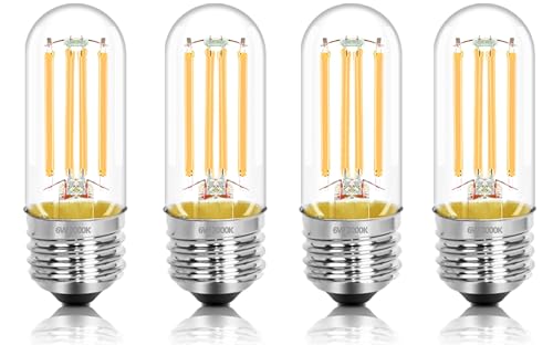 NOVELUX 3.2 Inch E26 LED Bulb 60 Watt Equivalent, 3000K Warm White Edison Bulbs Dimmable, AC 120V...