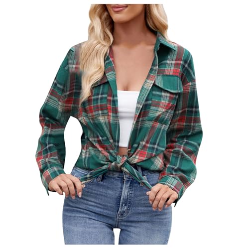 Chemise de bûcheron femme à manches longues imprimé écossais