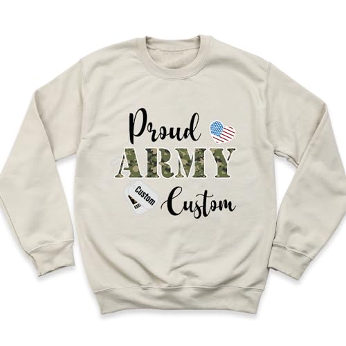 USA Army Shirt Sweatshirt, Proud Army T-Shirt Hoodie, Custom Named USA Army Sweatshirt, Custom Proud Army T Shirts, Proud Army Family Sweatshirt, Army Family Matching Shirt Long Sleeve4