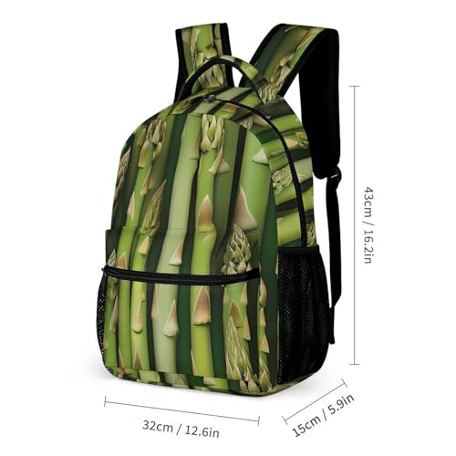 Asparagus Cute Backpacks Set Lightweight Lunch Bag Aesthetic Pencil Cases for Travel Work2