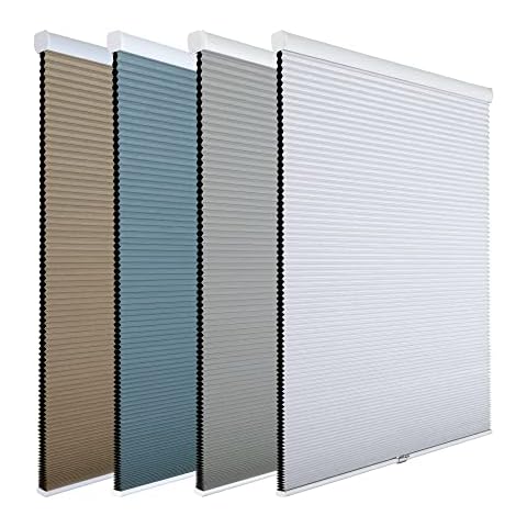 Homebox Cordless 100% Blackout Cellular Shades for Home,Shades for Indoor Windows, Honeycomb Blinds 33" W x 72" H White Cover