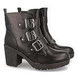 Botin mujer tendencia hebillas y cremallera