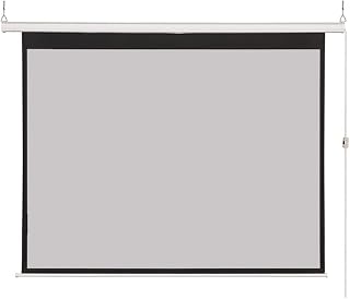 Projector Screen, Release 72 Inch 16:9 Matte Gray Fabric Fiber Glass Electric Motorized Projector Screen Home Cinema Business School Bar