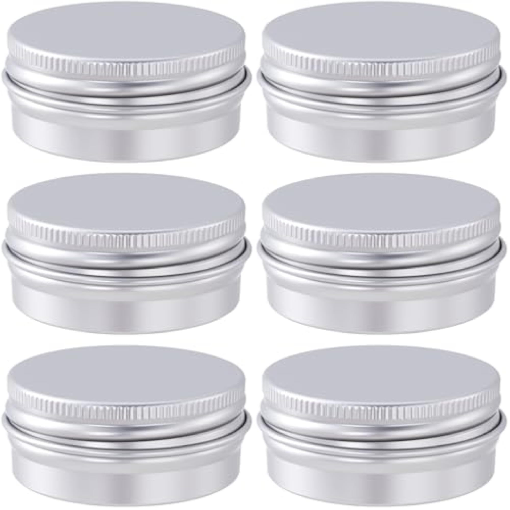 6 Pack Small Aluminum Tin Cans for Travel Salve