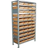 Tablettes avec butée avant pour l'ouverture sélective des tiroirs, galvanisées