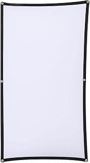 Tela de projetor, tela de projeção portátil de alta definição dobrável anti-vincos 4K para exterior para escritório para casa(84 polegadas 16: 9 (espessura média))