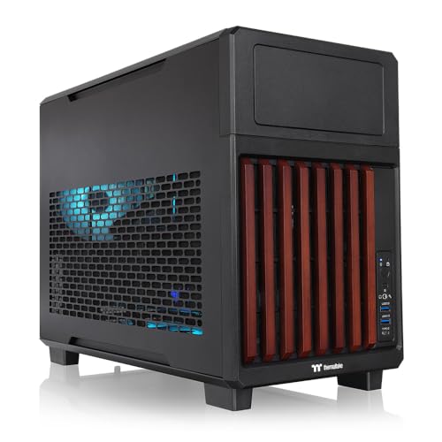 Thermaltake TR200 WS; Micro Chassis; Wood Front Trim; mATX/mITX Support; 360mm Radiator Support; 365mm GPU Clearance; 175mm Air Cooler Clearance; 5.25" Bay Support; Black; CA-11L-00S1NN-WS by Thermaltake - Used condition - US$83.80
