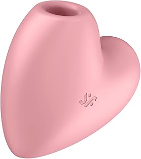 Satisfyer 'Cutie Heart', 8 cm, succionador de clítoris, ondas de presión y vibración, diseño alegre, color:rosado