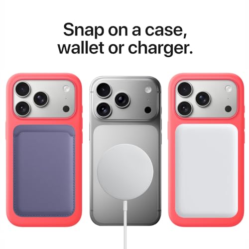 Silicone Case Compatible with Apple iPhone 17 Pro Max Silicone Case with Magsafe and Camera Control,with Two Connection Points Soft-Touch Slim Magnetic Phone Protection Cover Shell (Bright Guava) by Aeonyu - Used condition - Image 6