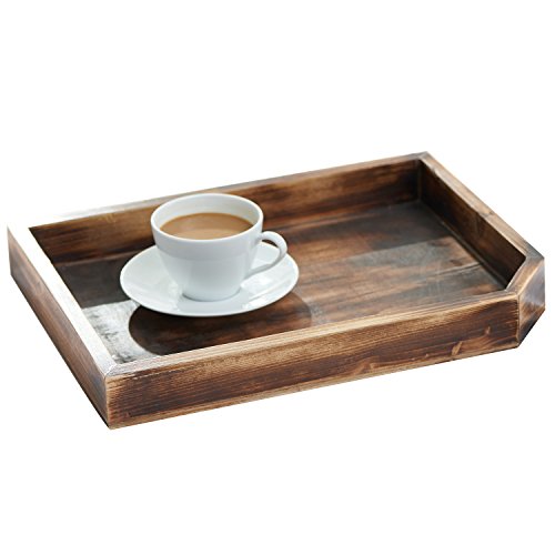 MyGift Vintage Burnt Wood Decorative Tray #TOP21