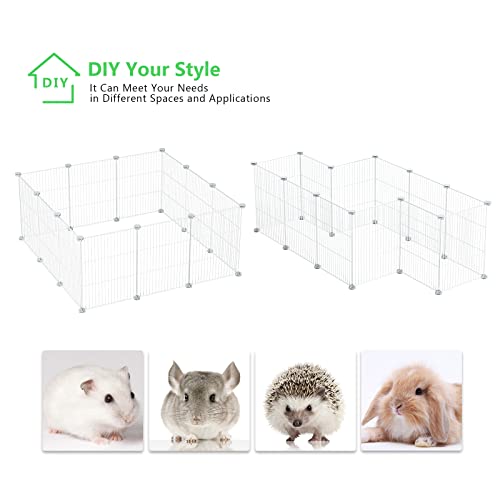Funlax Small Animal Playpen, Diy Pet Playpen, Rabbit Cage, Guinea Pig Cages, Puppy Playpen, Kitten Playpen, Dog Gate, Wire Yard Fence Indoor/Outdoor For Hamster, Chicken, Hedgehog, Turtle 12 Panels #TOP5