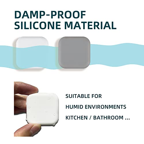 [12 Pack] [Gray] Door Stoppers Wall Protector, Silicone Door Bumper, Self-Adhesive Wall Shield, Door Slamming Silencer, Door Knob Guard For Home, Office, School #TOP4