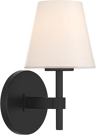 Crystorama Colton 6'' Black Sconce