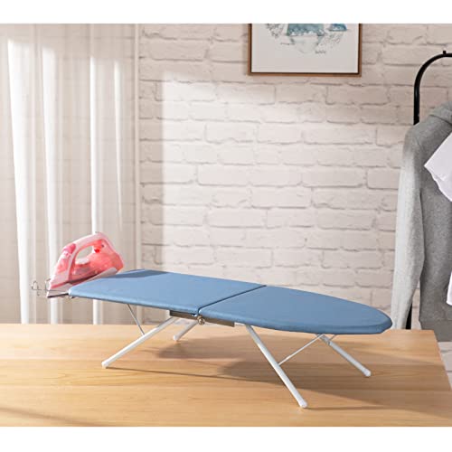 Alimorden Small Tabletop Ironing Board With Iron Holder Compact Folding Ironing Board With Legs And Cover Pad Space Saver For Convenient Storage Traveling Rvs And Campers Blue #TOP7
