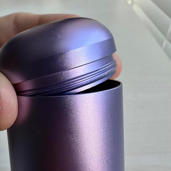 Brando Moon Purple Airtight Jar Storage Case Container Smell Proof - Multi-Use Portable Metal Spice Jar - Easy to Carry and Best Way to Preserve Coffee - 1.8 x 2.8¡±